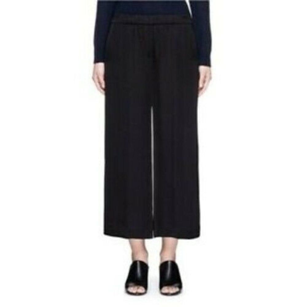 Theory Pants Raoka R Elevated Crepe Black‎ Elastic Waist Size X-Small
